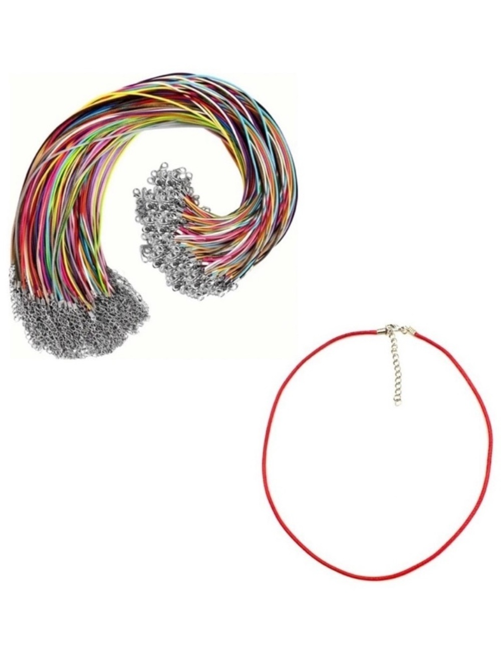🔴 5 for $10 ONE Red Hemp Cord Necklace Jewelry Making Adjustable